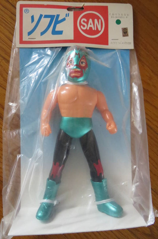 Marusan Soft Vinyl [Sofubi] Mil Mascaras [With Black, Green & Red Gear, In Marusan Packaging]