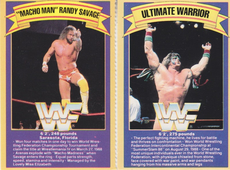 1989 Gold Bond WWF Ice Cream Cards Set#2 (12) Nm approx 2017 value:$75 PW Catalog