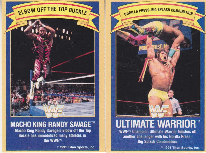 1991 Gold Bond WWF Ice Cream Cards Set#4 (12) Nm approx 2017 value:$75 PW Catalog