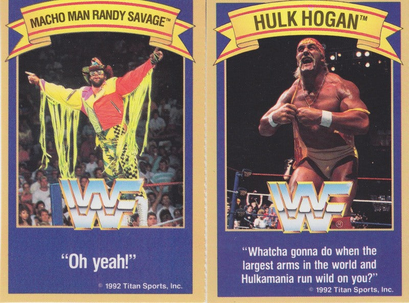 1992 Good Humor WWF Ice Cream Cards Set#5 (12) Nm approx 2017 value:$75 PW Catalog