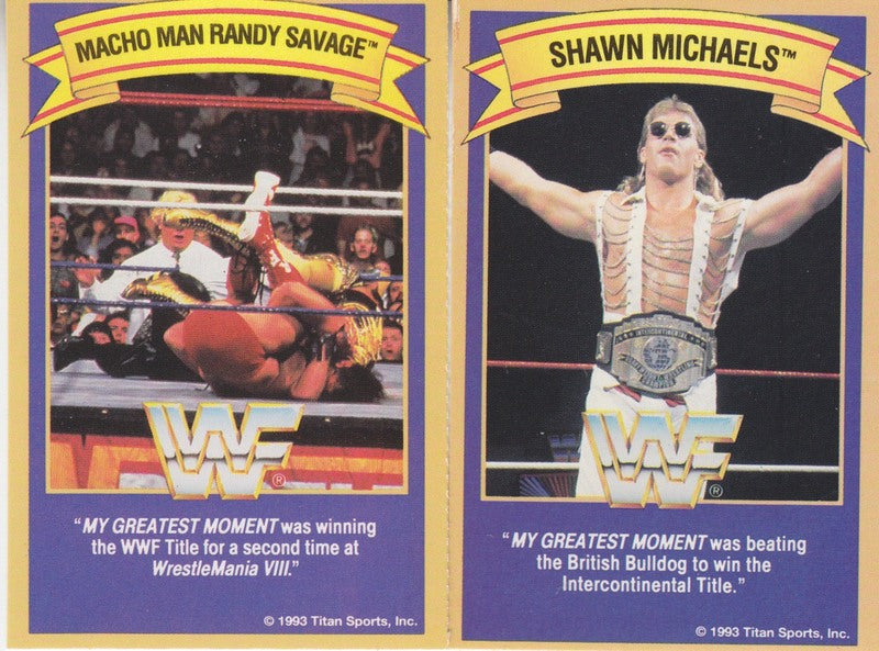 1993 Good Humor WWF Ice Cream Cards Set#6 (12) Nm approx 2017 value:$75 PW Catalog