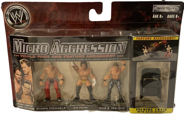 WWE Jakks Pacific Micro Aggression 13 Shawn Michaels, CM Punk & Chris Jericho