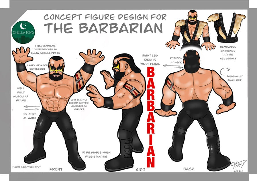 Chella Toys Wrestling Megastars 3 The Barbarian