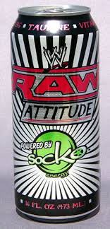 WWE Raw Attitude Energy drink by Socko Energy 16 oz