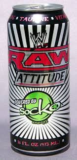 WWE Raw Attitude Energy drink by Socko Energy 16 oz PW Catalog