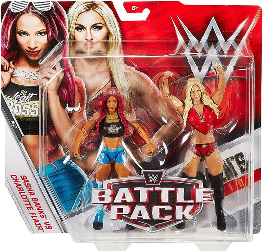 WWE Mattel Battle Packs 47 Sasha Banks vs. Charlotte Flair