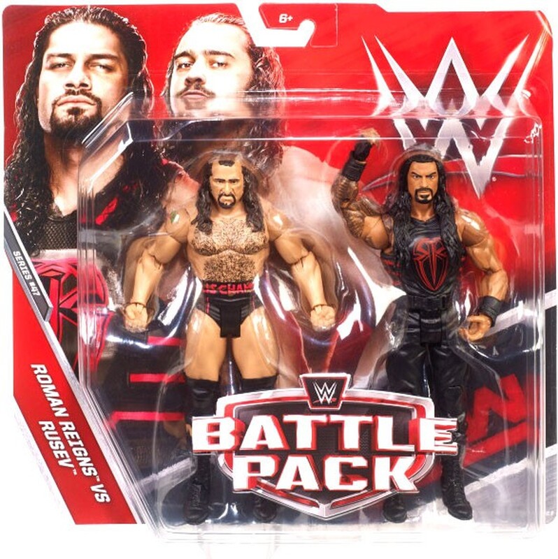 WWE Mattel Battle Packs 47 Roman Reigns vs. Rusev Action & Toy Figures PWcatalog