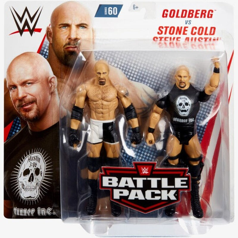 WWE Mattel Battle Packs 60 Goldberg vs. Stone Cold Steve Austin Action & Toy Figures PWcatalog