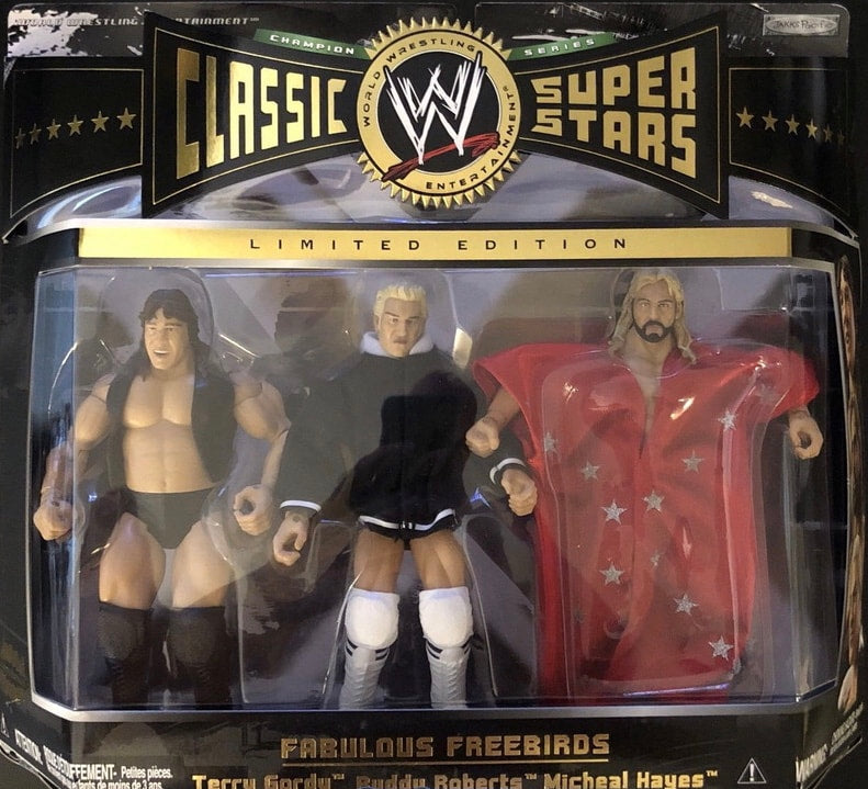 WWE Jakks Pacific Classic Superstars 3-Packs 5 Fabulous Freebirds: Terry Gordy, Buddy Roberts & Michael Hayes