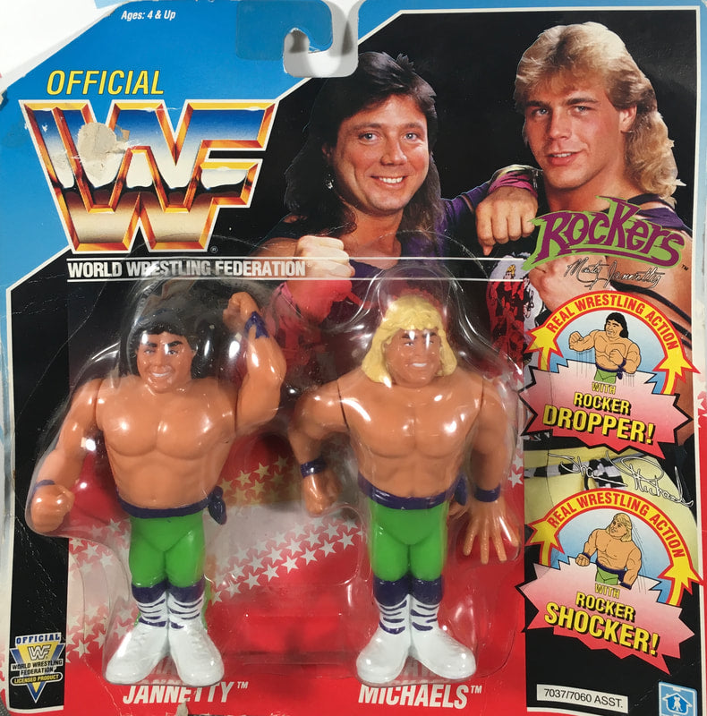 WWF Hasbro 2 Rockers: Marty Jannetty with Rocker Dropper! & Shawn Michaels with Rocker Shocker! Action & Toy Figures PWcatalog