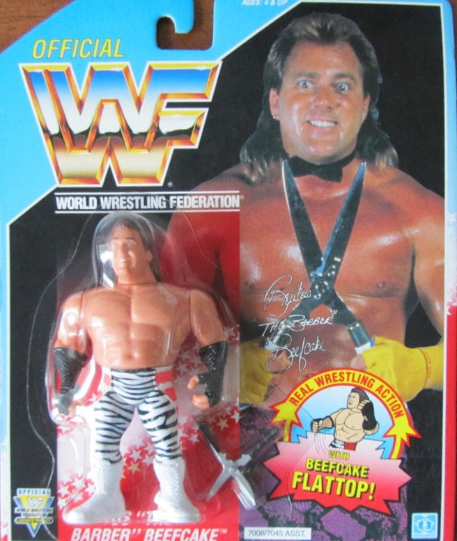 WWF Hasbro 3 Brutus "The Barber" Beefcake with Beefcake Flattop! Action & Toy Figures PWcatalog