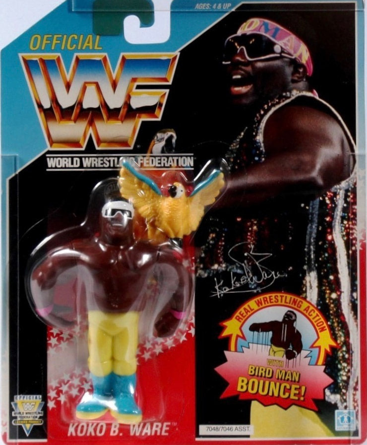 WWF Hasbro 3 Koko B. Ware with Birdman Bounce!