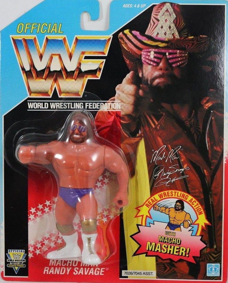 WWF Hasbro 3 "Macho Man" Randy Savage with Macho Masher! Action & Toy Figures PWcatalog