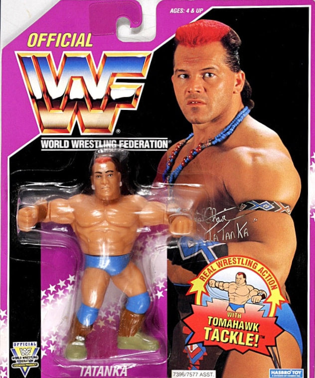 WWF Hasbro 9 Tatanka with Tomahawk Tackle! Action & Toy Figures PWcatalog