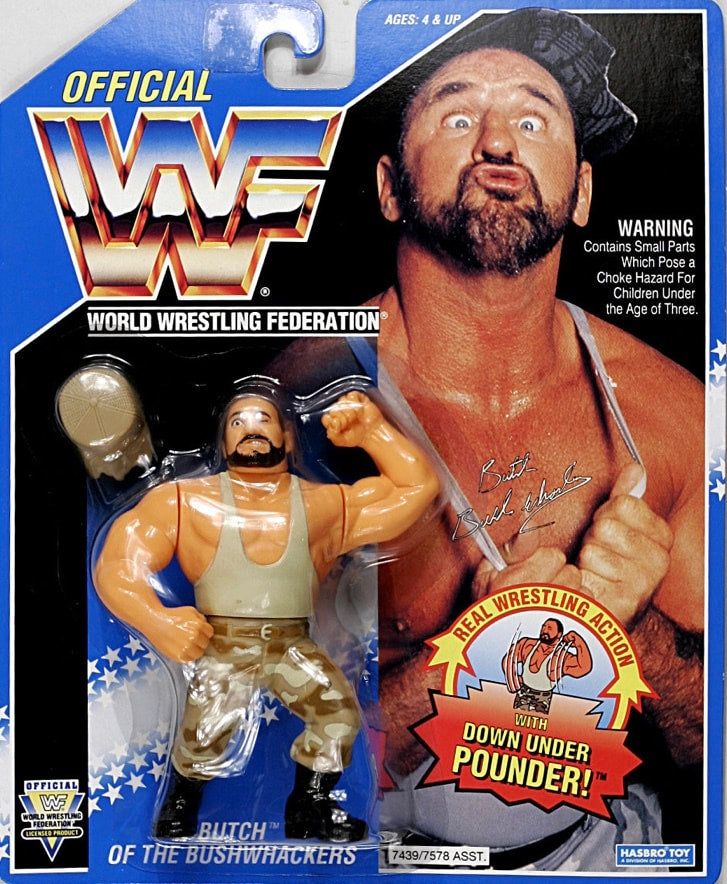 WWF Hasbro 10 Butch of the Bushwhackers with Down Under Pounder!