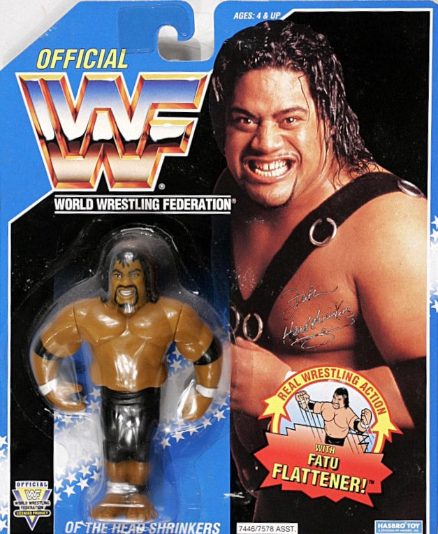 WWF Hasbro 10 Fatu of the Headshrinkers with Fatu Flattener!