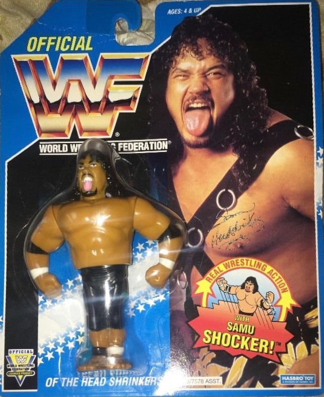 WWF Hasbro 10 Samu of the Headshrinkers with Samu Shocker! Action & Toy Figures PWcatalog