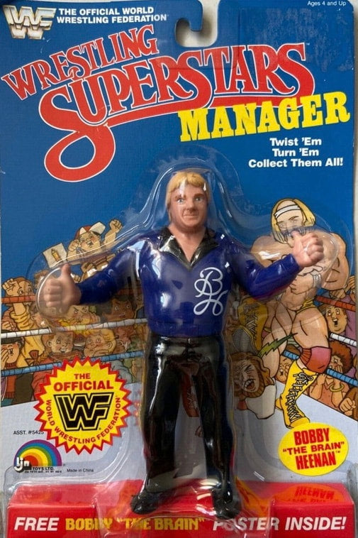 WWF LJN Wrestling Superstars 3 Bobby "The Brain" Heenan [Without Scrolls on Shoulder] Action & Toy Figures PWcatalog