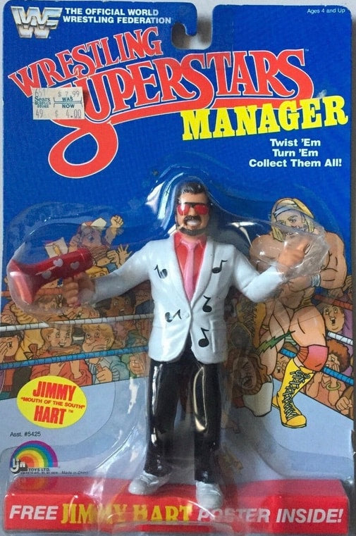 WWF LJN Wrestling Superstars 3 Jimmy "The Mouth of the South" Hart [With Hearts on Megaphone] Action & Toy Figures PWcatalog