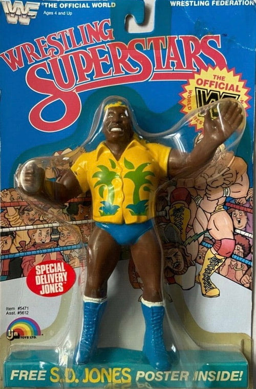 WWF LJN Wrestling Superstars 3 Special Delivery Jones [With Yellow Shirt] Action & Toy Figures PWcatalog