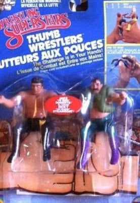 WWF LJN Wrestling Superstars Thumb Wrestlers Ricky "The Dragon" Steamboat vs. Jake "The Snake" Roberts