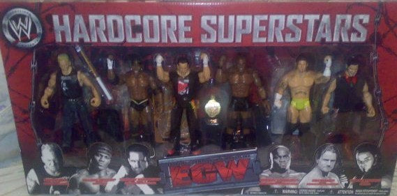 WWE Jakks Pacific ECW Hardcore Superstars [With Sandman, Elijah Burke, Tommy Dreamer, Bobby Lashley, CM Punk & Kevin Thorn] Action & Toy Figures PWcatalog