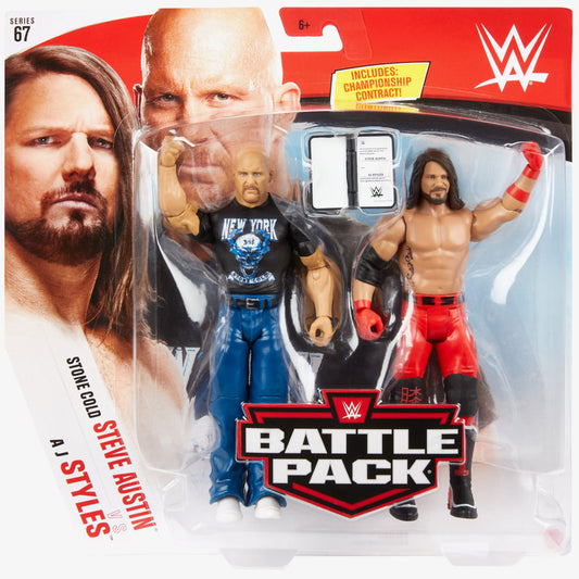 WWE Mattel Battle Packs 67 Stone Cold Steve Austin vs. AJ Styles