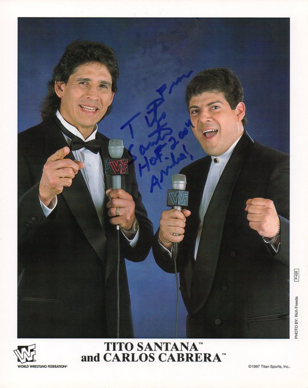 1997 Tito Santana , Carlos Cabrera p426 (signed) color PW Catalog