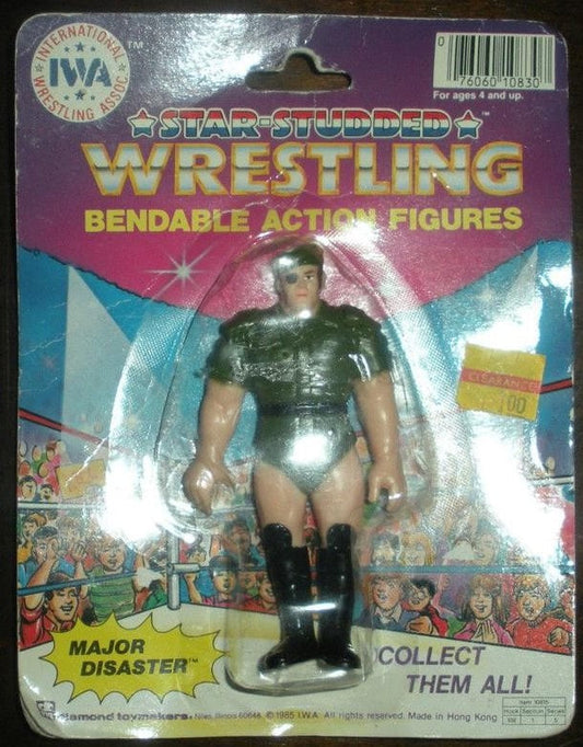 IWA Star-Studded Wrestling Bendable Action Figures Singles Major Disaster