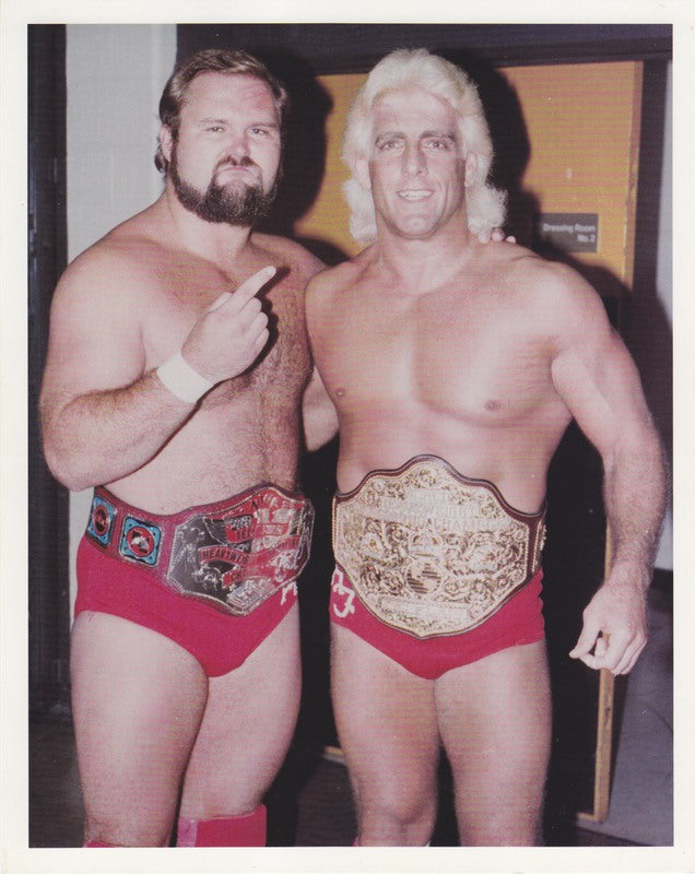 2005 NWA CHAMPION Ric Flair TV CHAMP Arn Anderson Wrestle Reunion 8x10 Promo Photo
