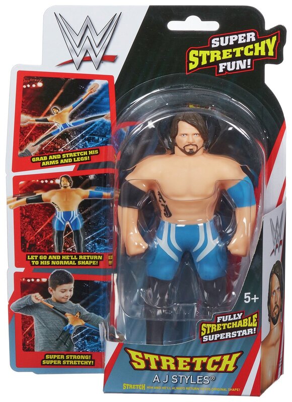 WWE Character Options Mini Stretch Wrestlers 1 Stretch AJ Styles [Exclusive] Action & Toy Figures PWcatalog