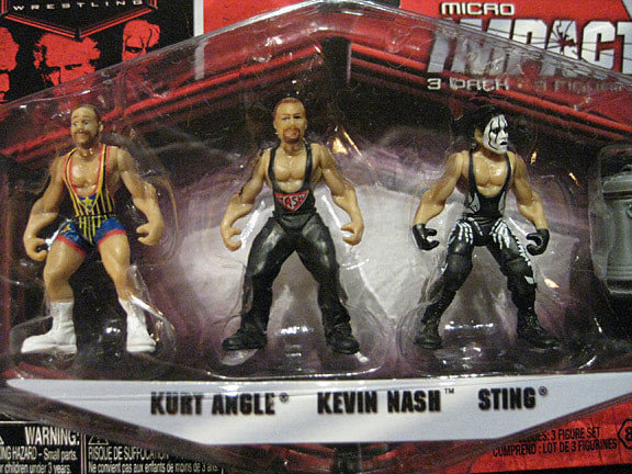 TNA/Impact Wrestling Jakks Pacific Micro Impact! 1 Kurt Angle, Kevin Nash & Sting