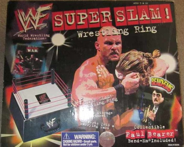 WWF Just Toys Bend-Ems Super Slam! Wrestling Ring [With Paul Bearer]