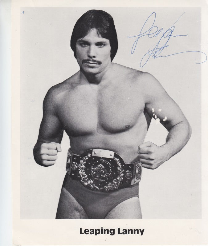 1980s ICW CHAMPION Leaping Lanny Poffo (Signed) Promo Photo