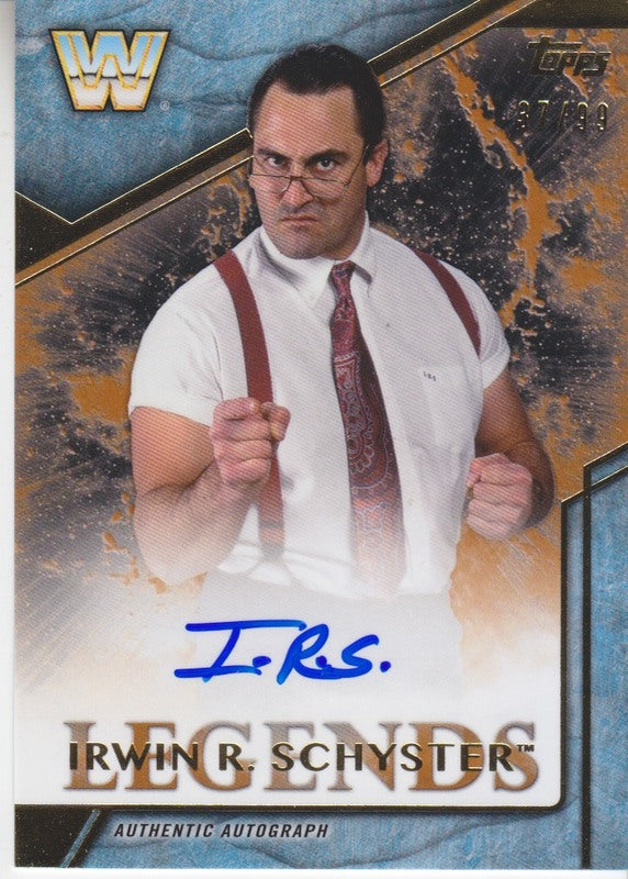 2017 Topps WWE Legends Irwin R. Shyster auto 2018 approx value:$15 PW Catalog