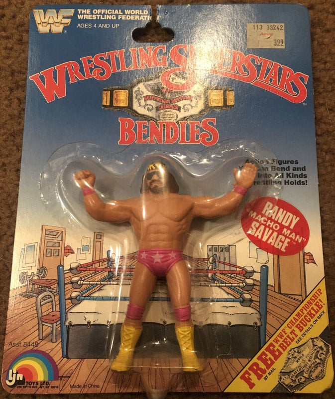 WWF LJN Wrestling Superstars Bendies Randy "Macho Man" Savage