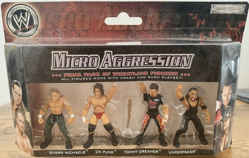WWE Jakks Pacific Micro Aggression Multipack: Shawn Michaels, CM Punk, Tommy Dreamer & Undertaker [Exclusive] Action & Toy Figures PWcatalog