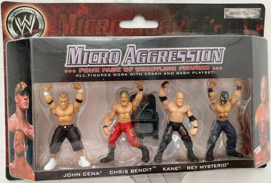 WWE Jakks Pacific Micro Aggression Multipack: John Cena, Chris Benoit, Kane & Rey Mysterio [Exclusive]