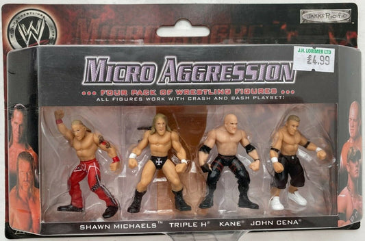 WWE Jakks Pacific Micro Aggression Multipack: Shawn Michaels, Triple H, Kane & John Cena [Exclusive]