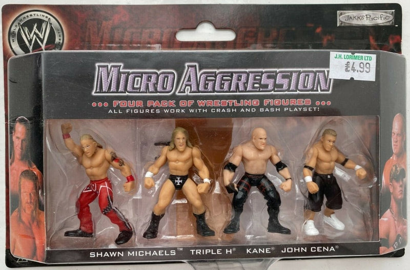 WWE Jakks Pacific Micro Aggression Multipack: Shawn Michaels, Triple H, Kane & John Cena [Exclusive] Action & Toy Figures PWcatalog