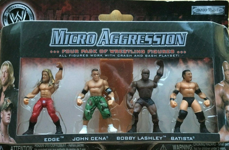 WWE Jakks Pacific Micro Aggression Multipack: Edge, John Cena, Bobby Lashley & Batista [Exclusive] Action & Toy Figures PWcatalog