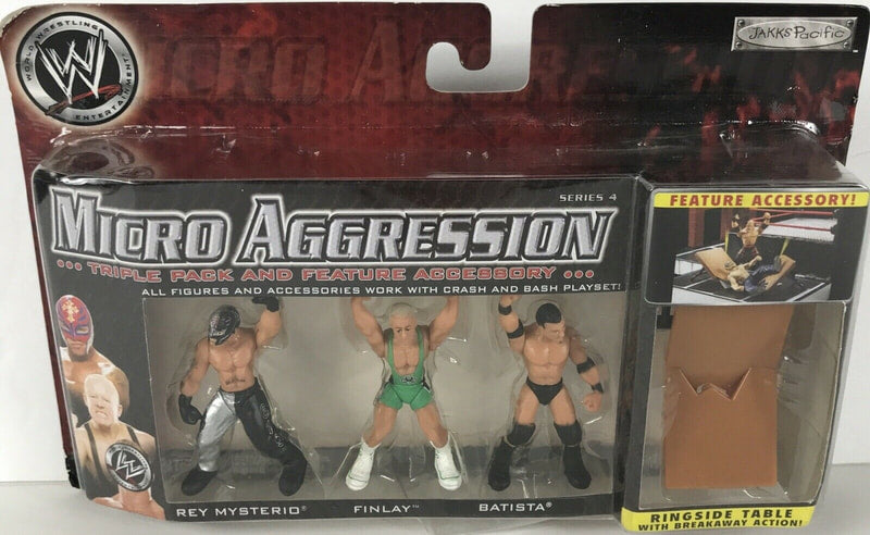 WWE Jakks Pacific Micro Aggression 4 Rey Mysterio, Finlay & Batista