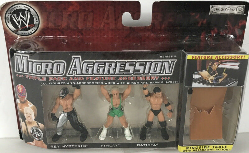 WWE Jakks Pacific Micro Aggression 4 Rey Mysterio, Finlay & Batista Action & Toy Figures PWcatalog