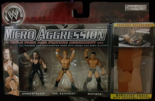 WWE Jakks Pacific Micro Aggression 5 Undertaker, Mr. Kennedy & Batista