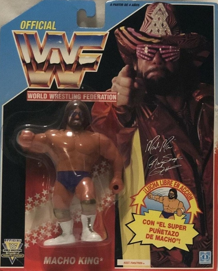 WWF Hasbro 3 "Macho Man" Randy Savage with Macho Masher!