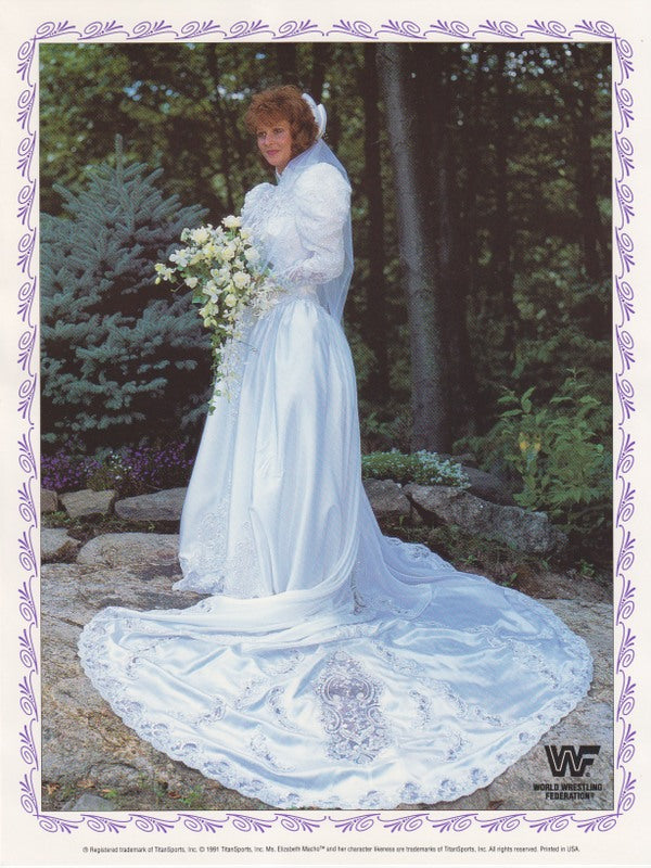 1991 Summerslam Match Made in Heaven: Macho Man Randy Savage Elizabeth Wedding Set of 4 color PWcatalog
