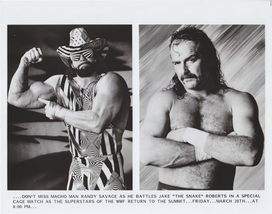 1992 WWF Houston Summit House Show w/ Randy Savage Jake Roberts 8x10