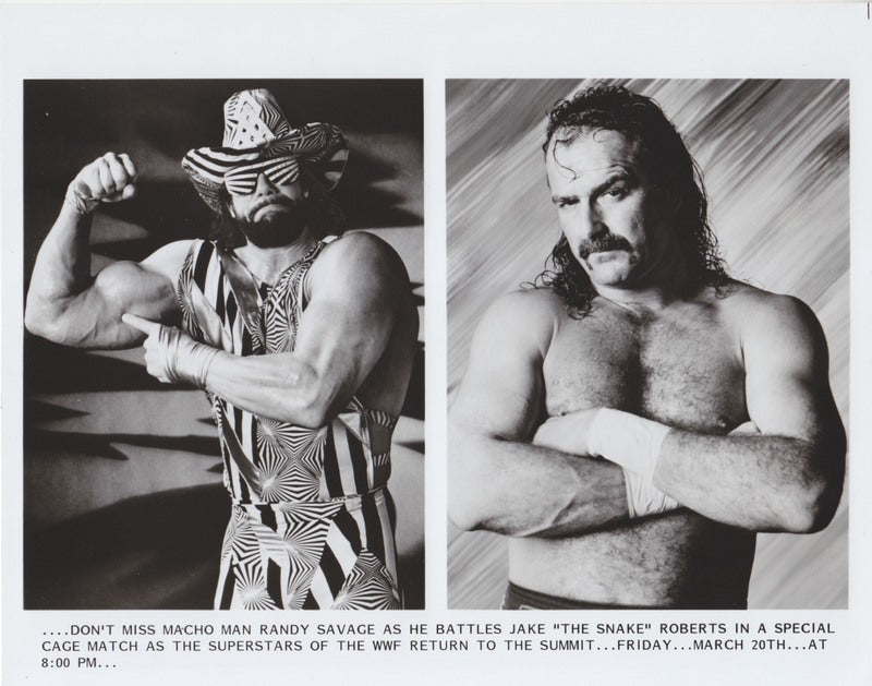 1992 WWF Houston Summit House Show w/ Randy Savage Jake Roberts 8x10