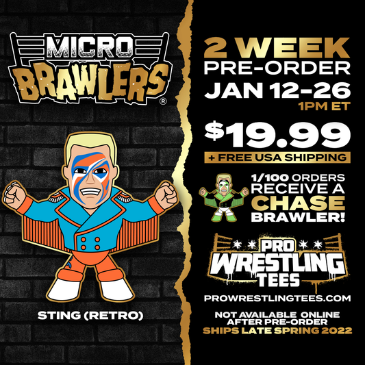 AEW Pro Wrestling Tees Micro Brawlers Limited Edition Sting [Retro]