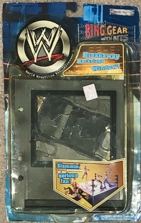 2002 WWF Jakks Pacific Ring Gear Match Bits: Breakaway Backstage Window!